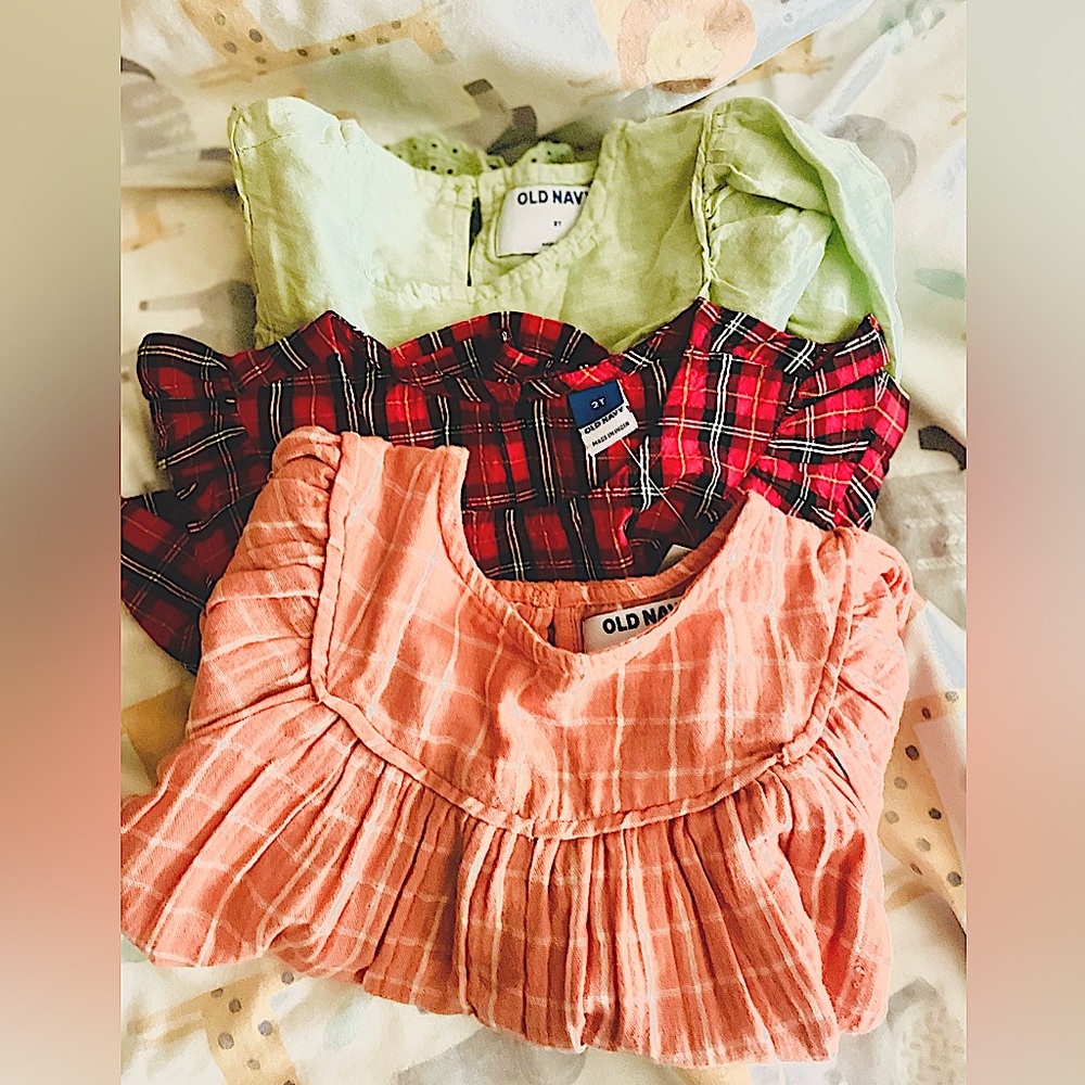 Bundle of three toddler 2T blouses for sale